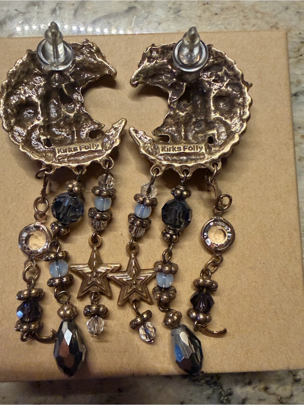 Kirk’s Folly Celestial Gold Tone Earrings - Picture 2 of 2